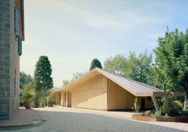 wooden structure court design restoration modigliana