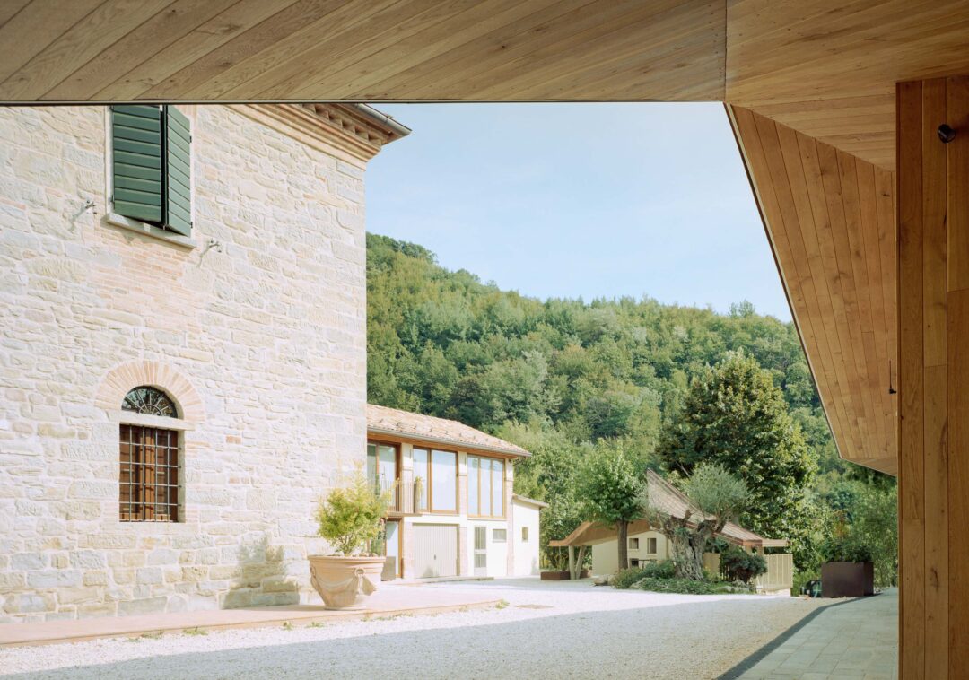 wooden structure court design restoration modigliana