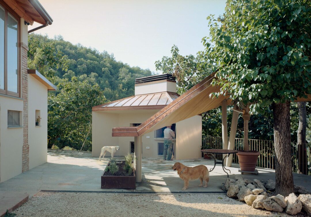 wooden structure court design restoration modigliana