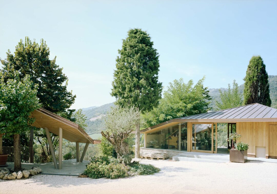 wooden structure court design restoration modigliana